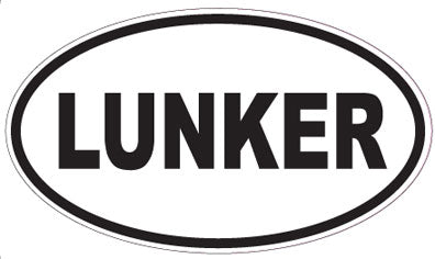 LUNKER - Oval Sticker