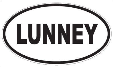 LUNNEY - Oval Magnet