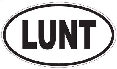 LUNT - Oval Sticker