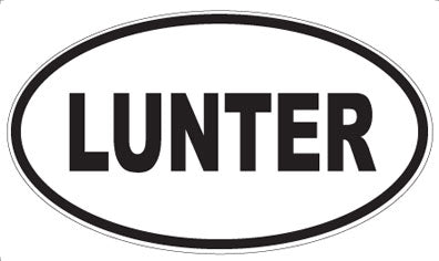 LUNTER - Oval Sticker