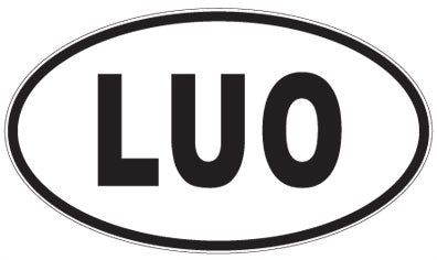 LUO - 3 Letter Initials Oval Sticker