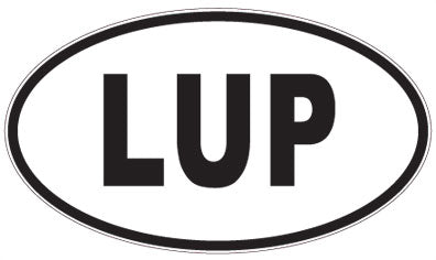 LUP - 3 Letter Initials Oval Sticker