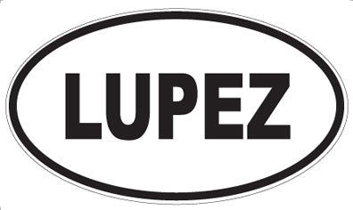 LUPEZ - Oval Sticker