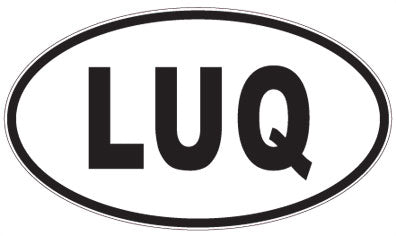 LUQ - 3 Letter Initials Oval Sticker