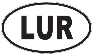 LUR - 3 Letter Initials Oval Sticker