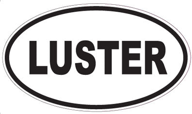 LUSTER - Oval Sticker