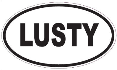LUSTY - Oval Magnet