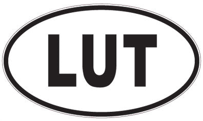 LUT - 3 Letter Initials Oval Sticker