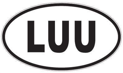 LUU - 3 Letter Initials Oval Sticker