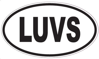 LUVS - Oval Sticker
