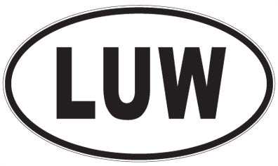 LUW - 3 Letter Initials Oval Sticker