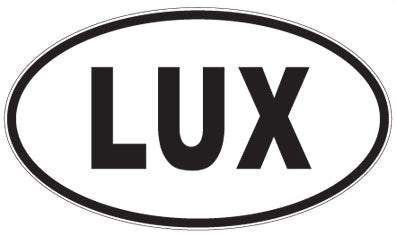 LUX - 3 Letter Initials Oval Sticker
