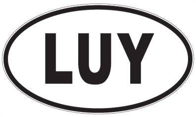 LUY - 3 Letter Initials Oval Sticker