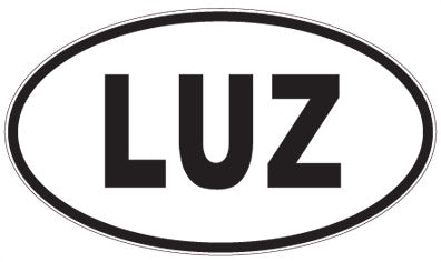 LUZ - 3 Letter Initials Oval Sticker