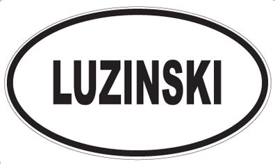 LUZINSKI - Oval Magnet