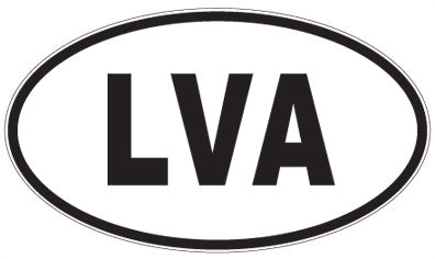 LVA - 3 Letter Initials Oval Sticker