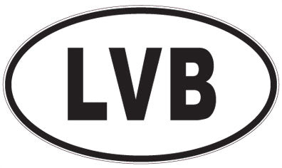 LVB - 3 Letter Initials Oval Sticker