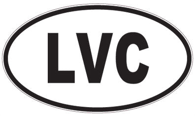 LVC - 3 Letter Initials Oval Sticker