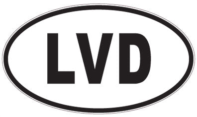 LVD - 3 Letter Initials Oval Sticker