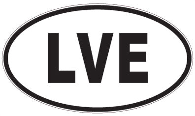 LVE - 3 Letter Initials Oval Sticker