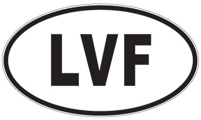 LVF - 3 Letter Initials Oval Sticker