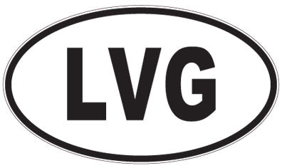 LVG - 3 Letter Initials Oval Sticker