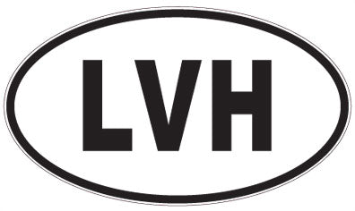 LVH - 3 Letter Initials Oval Sticker