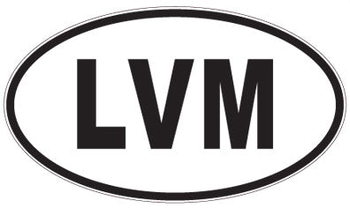 LVM - 3 Letter Initials Oval Sticker