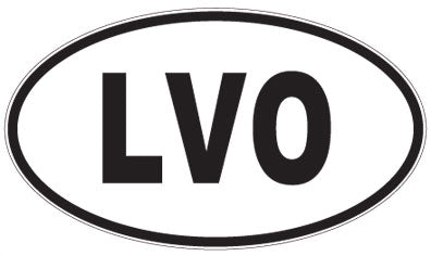 LVO - 3 Letter Initials Oval Sticker
