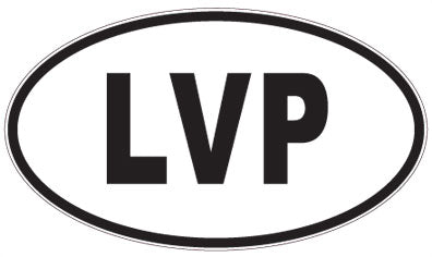 LVP - 3 Letter Initials Oval Sticker