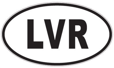 LVR - 3 Letter Initials Oval Sticker