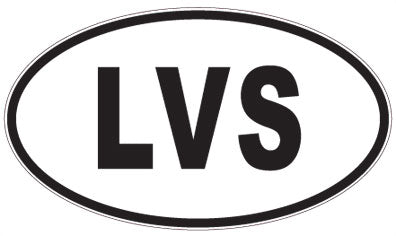 LVS - 3 Letter Initials Oval Sticker