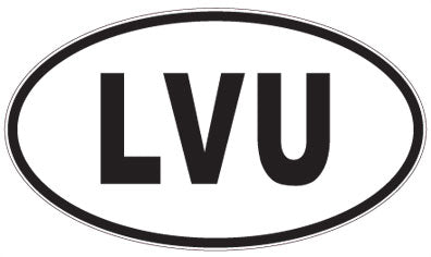 LVU - 3 Letter Initials Oval Sticker