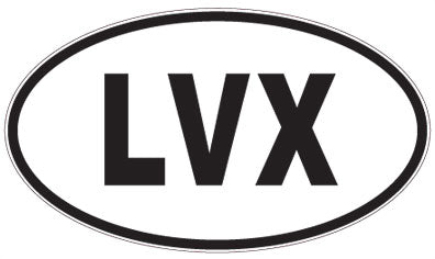 LVX - 3 Letter Initials Oval Sticker