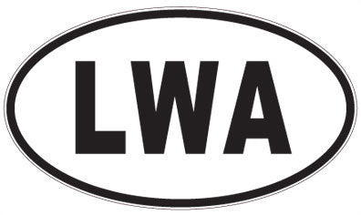 LWA - 3 Letter Initials Oval Sticker