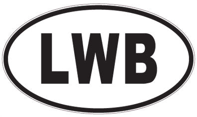 LWB - 3 Letter Initials Oval Sticker