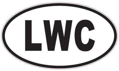 LWC - 3 Letter Initials Oval Sticker