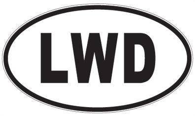 LWD - 3 Letter Initials Oval Sticker