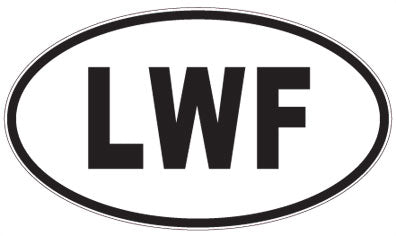 LWF - 3 Letter Initials Oval Sticker