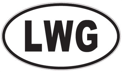 LWG - 3 Letter Initials Oval Sticker