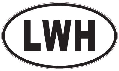 LWH - 3 Letter Initials Oval Sticker