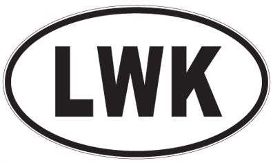 LWK - 3 Letter Initials Oval Sticker