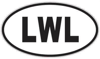 LWL - 3 Letter Initials Oval Sticker