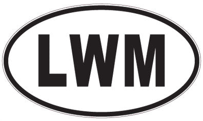 LWM - 3 Letter Initials Oval Sticker
