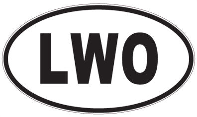 LWO - 3 Letter Initials Oval Sticker
