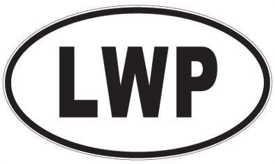 LWP - 3 Letter Initials Oval Sticker