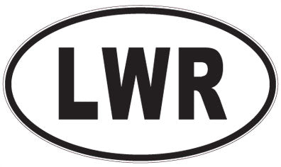 LWR - 3 Letter Initials Oval Sticker