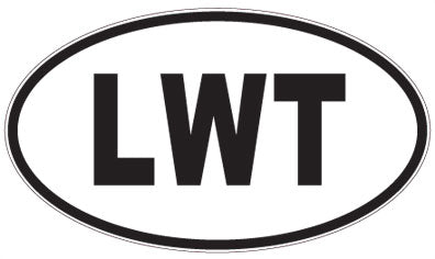 LWT - 3 Letter Initials Oval Sticker