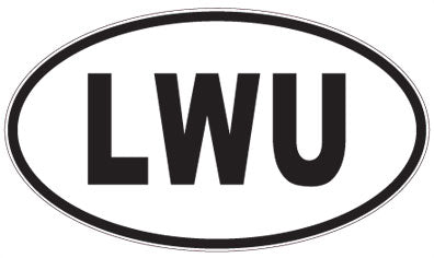 LWU - 3 Letter Initials Oval Sticker