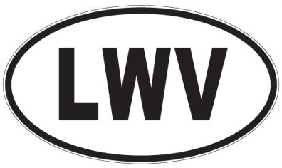 LWV - 3 Letter Initials Oval Sticker